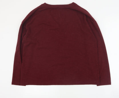 Dunnes Womens Red  Polyester Pullover Sweatshirt Size L  Pullover