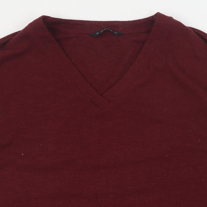 Dunnes Womens Red  Polyester Pullover Sweatshirt Size L  Pullover