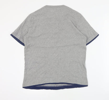 Urban Spirit Mens Grey  Cotton  T-Shirt Size S Round Neck