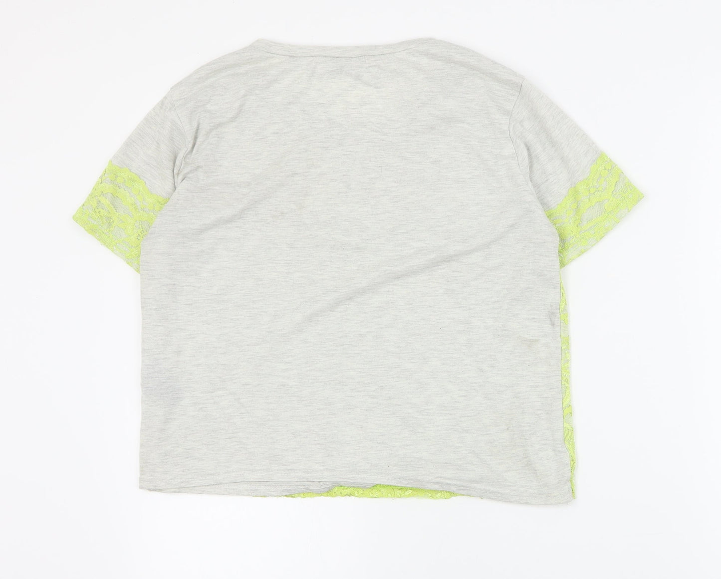 Womens UK Size 12 Miss Selfridge Grey Basic T-Shirt