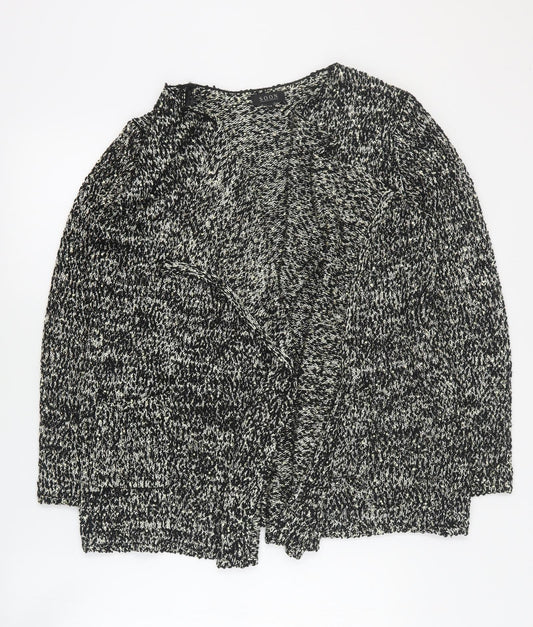 Soon Womens Black V-Neck  Polyester Cardigan Jumper Size 14