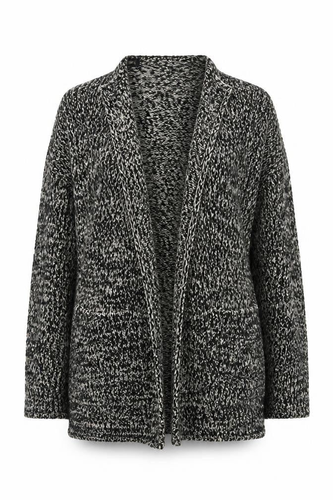 Soon Womens Black V-Neck  Polyester Cardigan Jumper Size 14