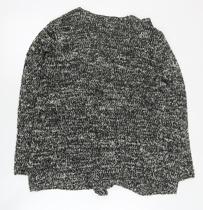 Soon Womens Black V-Neck  Polyester Cardigan Jumper Size 14