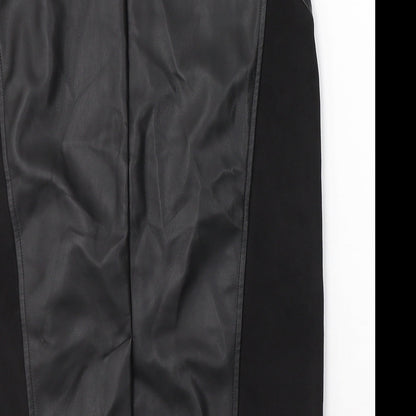 F&F Womens Black  Polyethylene A-Line Skirt Size 10   Zip