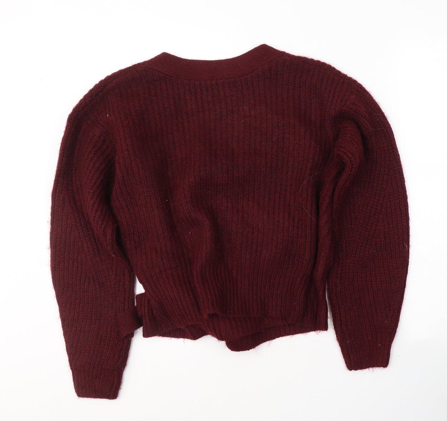 Womens UK Size M New Look Red Cardigan Jumper