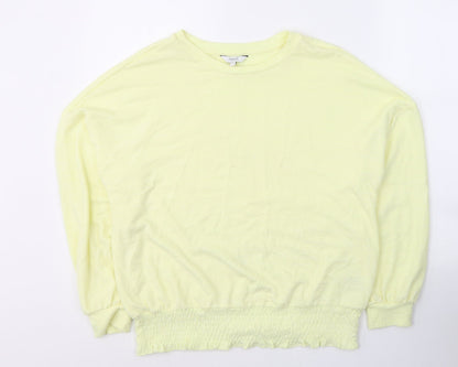 NEXT Womens Yellow  Viscose Jersey T-Shirt Size 14 Round Neck