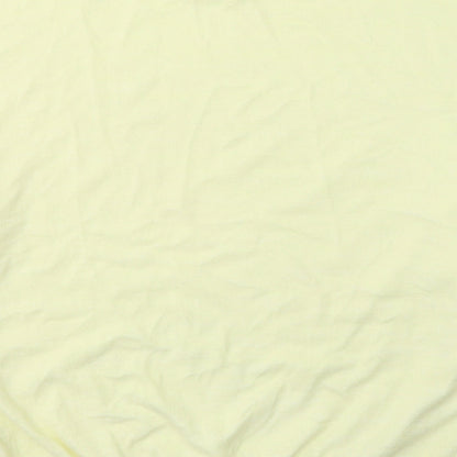 NEXT Womens Yellow  Viscose Jersey T-Shirt Size 14 Round Neck