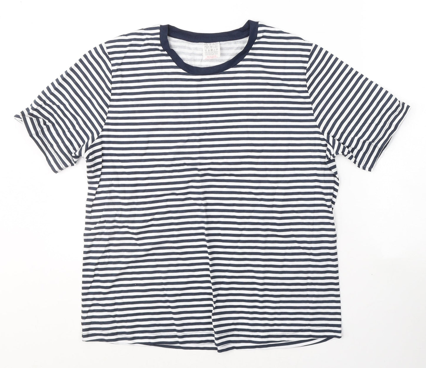 Womens UK Size M Anne De Lancay Blue Basic T-Shirt