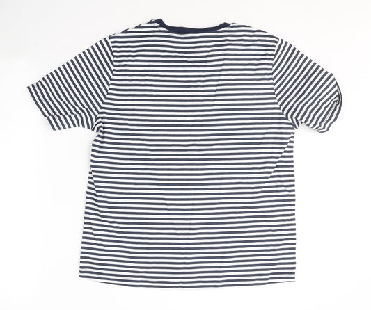 Womens UK Size M Anne De Lancay Blue Basic T-Shirt