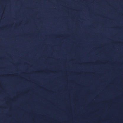 Womens UK Size M Anne De Lancay Blue Basic T-Shirt
