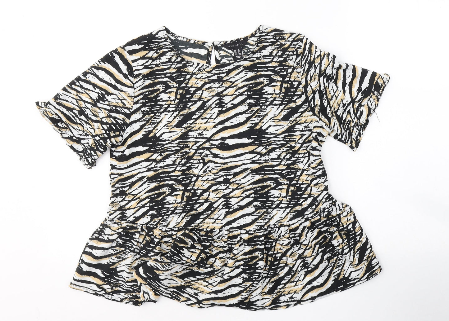 Womens UK Size 8 New Look Multicoloured Basic Blouse