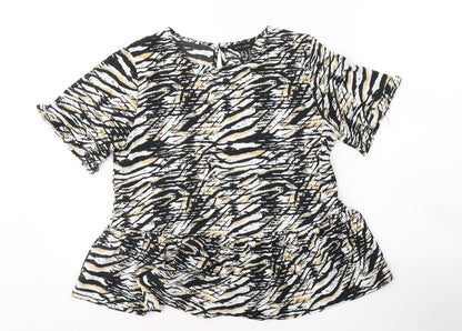 Womens UK Size 8 New Look Multicoloured Basic Blouse