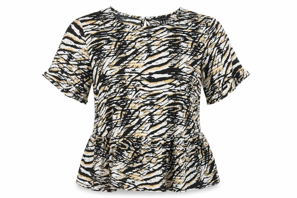 Womens UK Size 8 New Look Multicoloured Basic Blouse