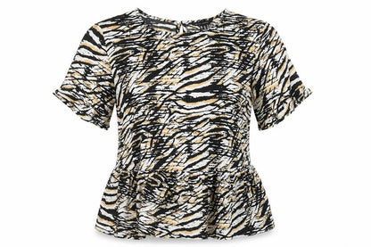 Womens UK Size 8 New Look Multicoloured Basic Blouse