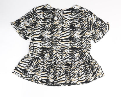 Womens UK Size 8 New Look Multicoloured Basic Blouse
