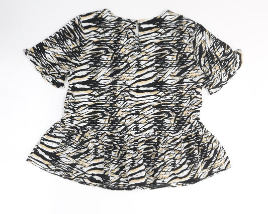 Womens UK Size 8 New Look Multicoloured Basic Blouse