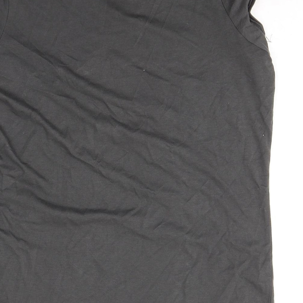 Womens UK Size 10 New Look Grey Basic T-Shirt