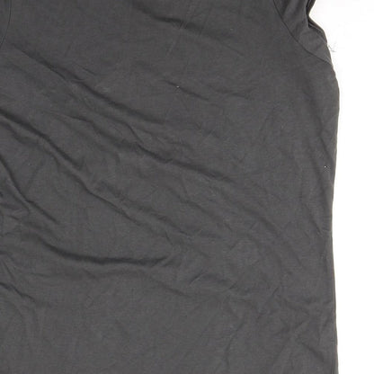 Womens UK Size 10 New Look Grey Basic T-Shirt