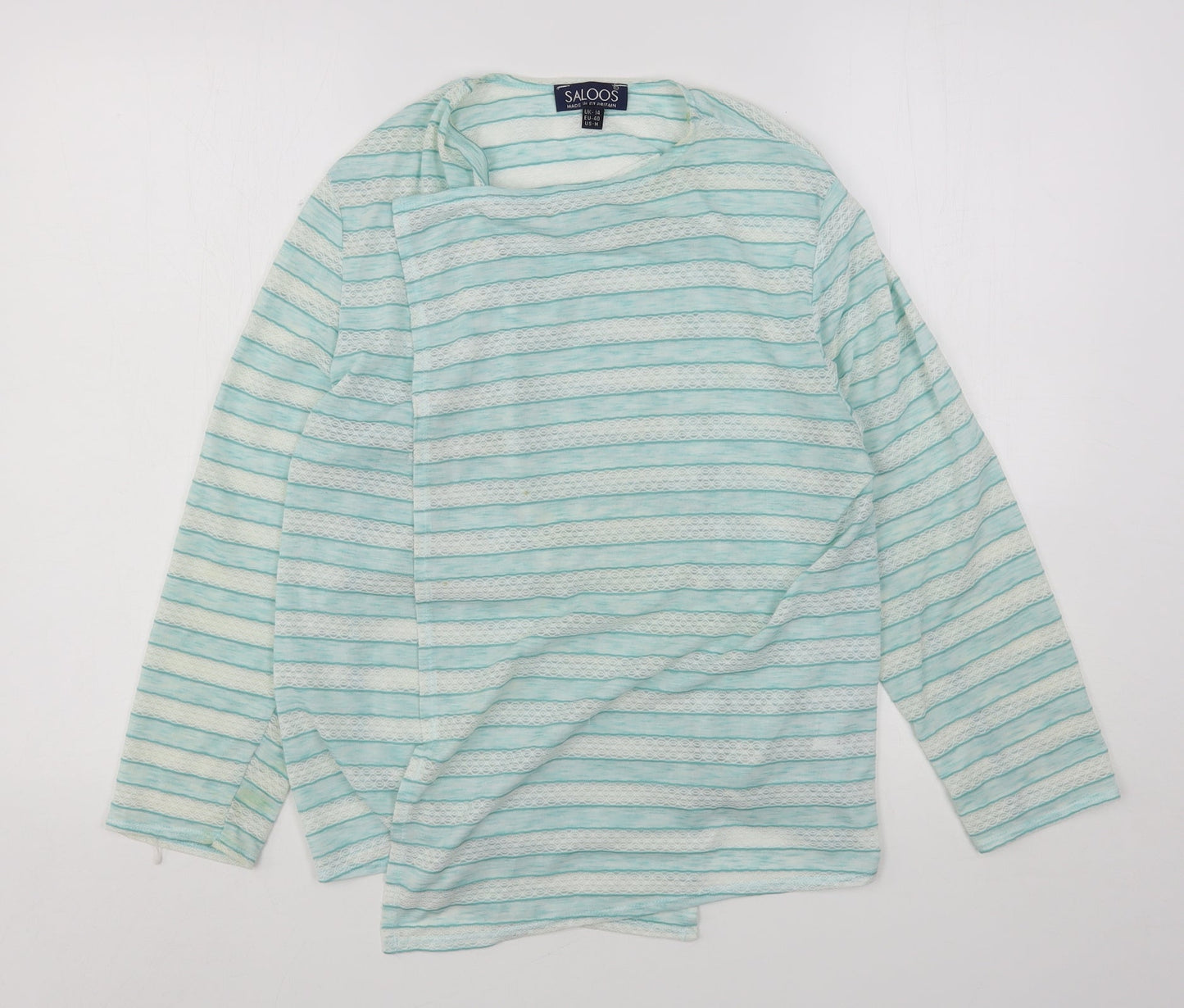 Womens UK Size 14 Saloos Blue Cardigan Jumper