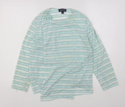 Womens UK Size 14 Saloos Blue Cardigan Jumper