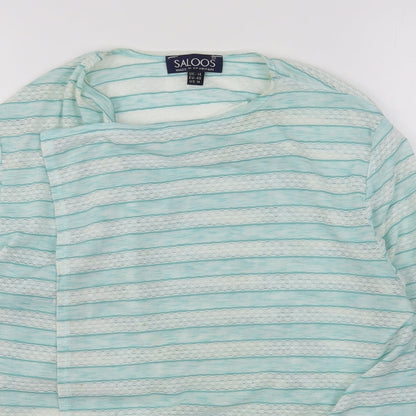 Womens UK Size 14 Saloos Blue Cardigan Jumper