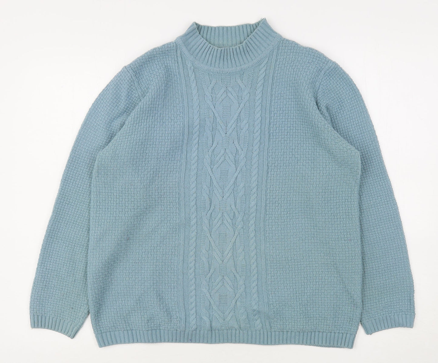 Womens UK Size 14 Isle Essentials Green Pullover Jumper