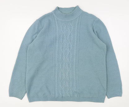 Womens UK Size 14 Isle Essentials Green Pullover Jumper