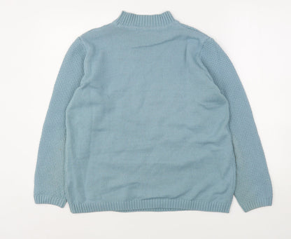 Womens UK Size 14 Isle Essentials Green Pullover Jumper