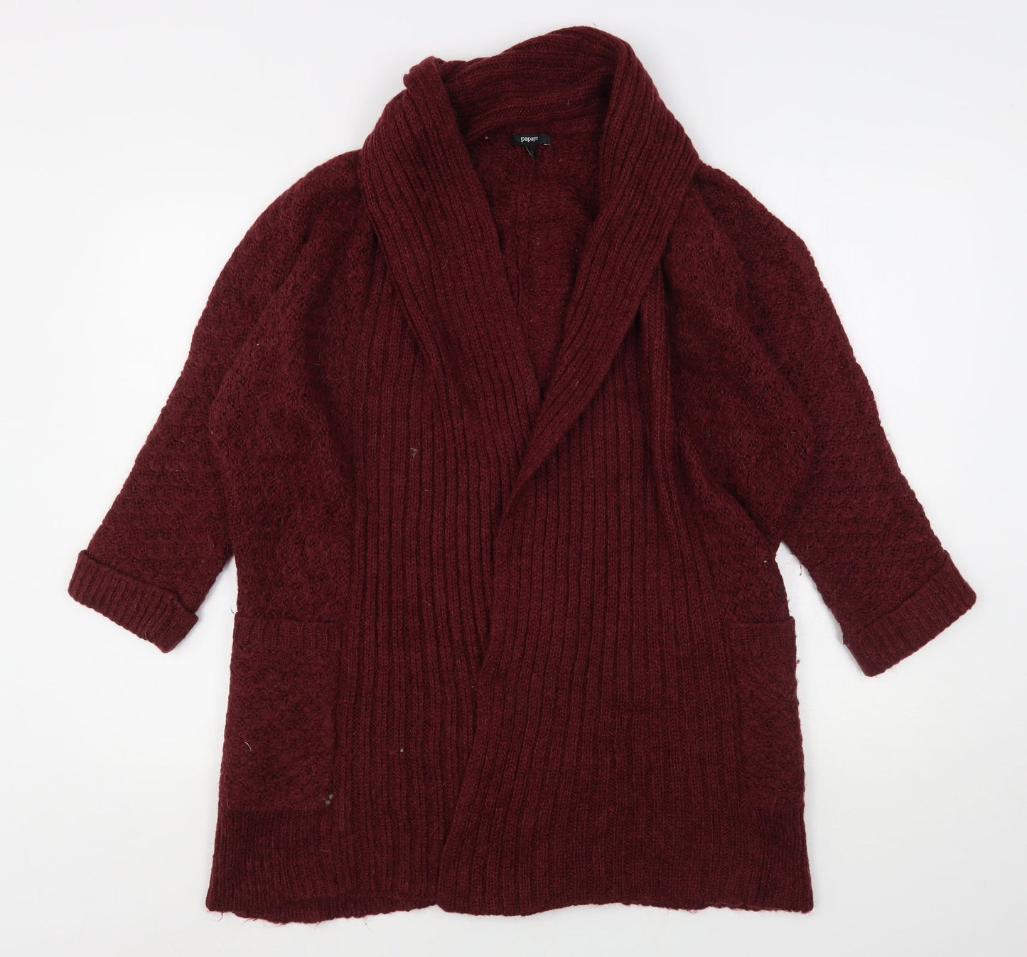 Womens UK Size S Papaya Purple Cardigan Jumper