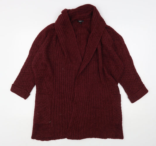 Womens UK Size S Papaya Purple Cardigan Jumper