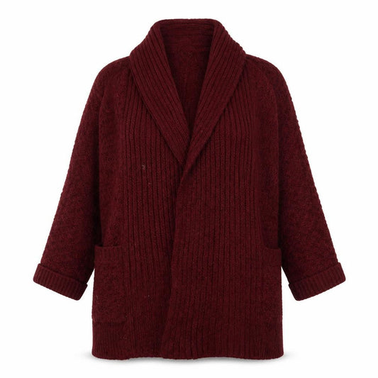 Womens UK Size S Papaya Purple Cardigan Jumper