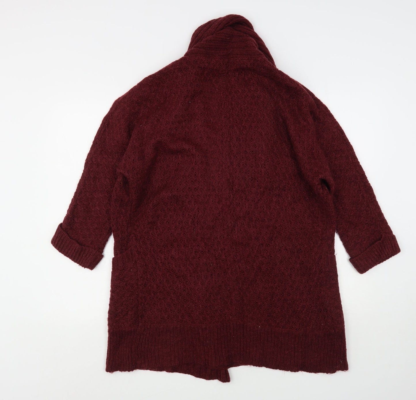 Womens UK Size S Papaya Purple Cardigan Jumper