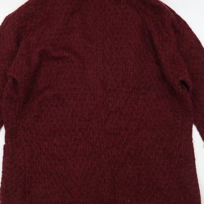 Womens UK Size S Papaya Purple Cardigan Jumper
