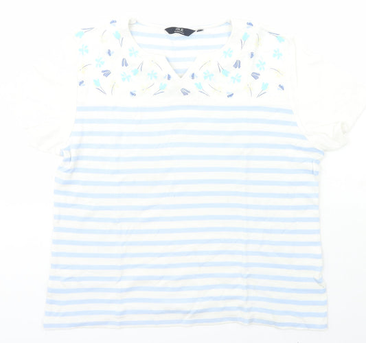Womens UK Size L Isle Essentials White Basic T-Shirt