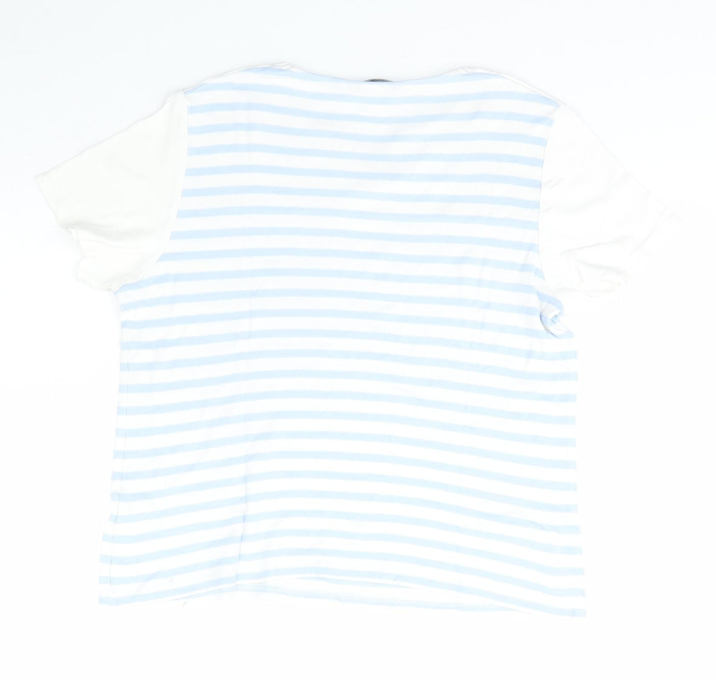 Womens UK Size L Isle Essentials White Basic T-Shirt