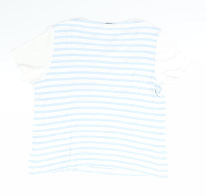 Womens UK Size L Isle Essentials White Basic T-Shirt
