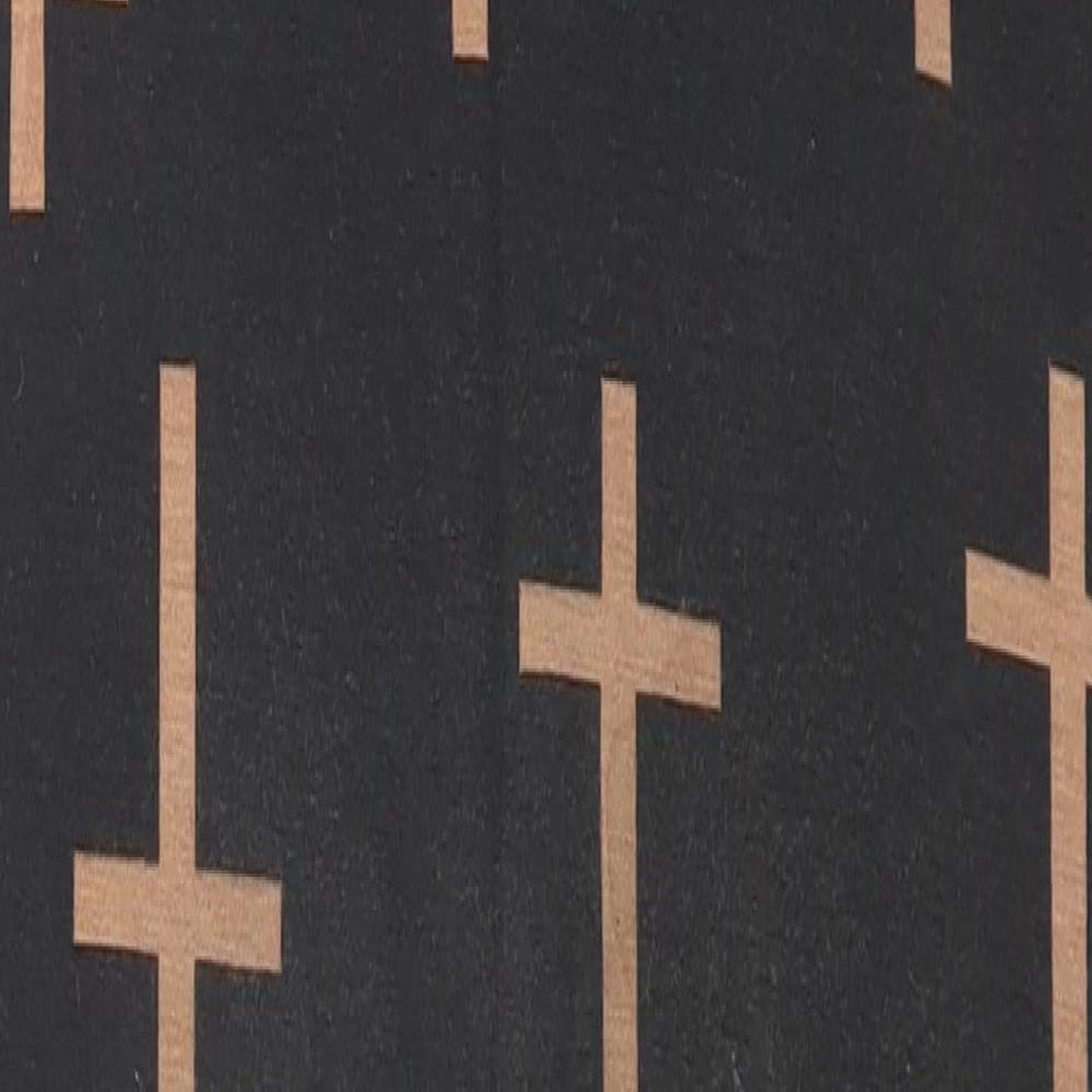 Boohoo Womens Brown Geometric Viscose Bodycon  Size 10  Scoop Neck Pullover