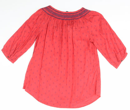 Womens UK Size 10 Dunnes Stores Red Kimono T-Shirt