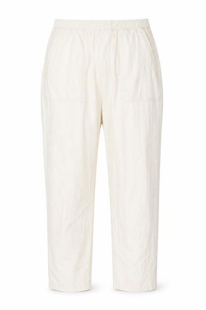 Dunnes Stores Womens Beige  Cotton Trousers  Size L L26.5 in Regular