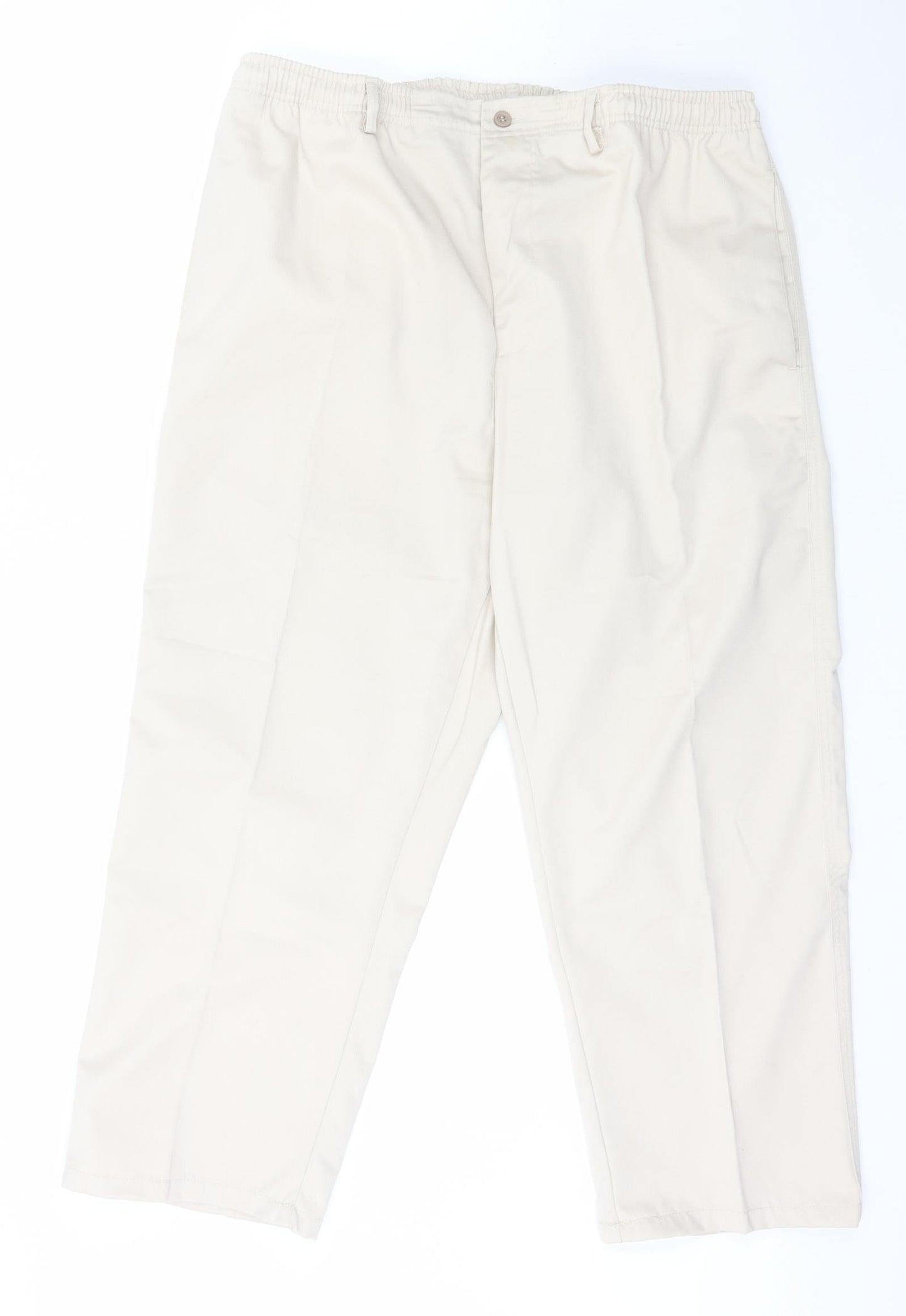 JBC Weaves Womens Beige  Polyester Carrot Trousers Size 42 L27 in Regular Button