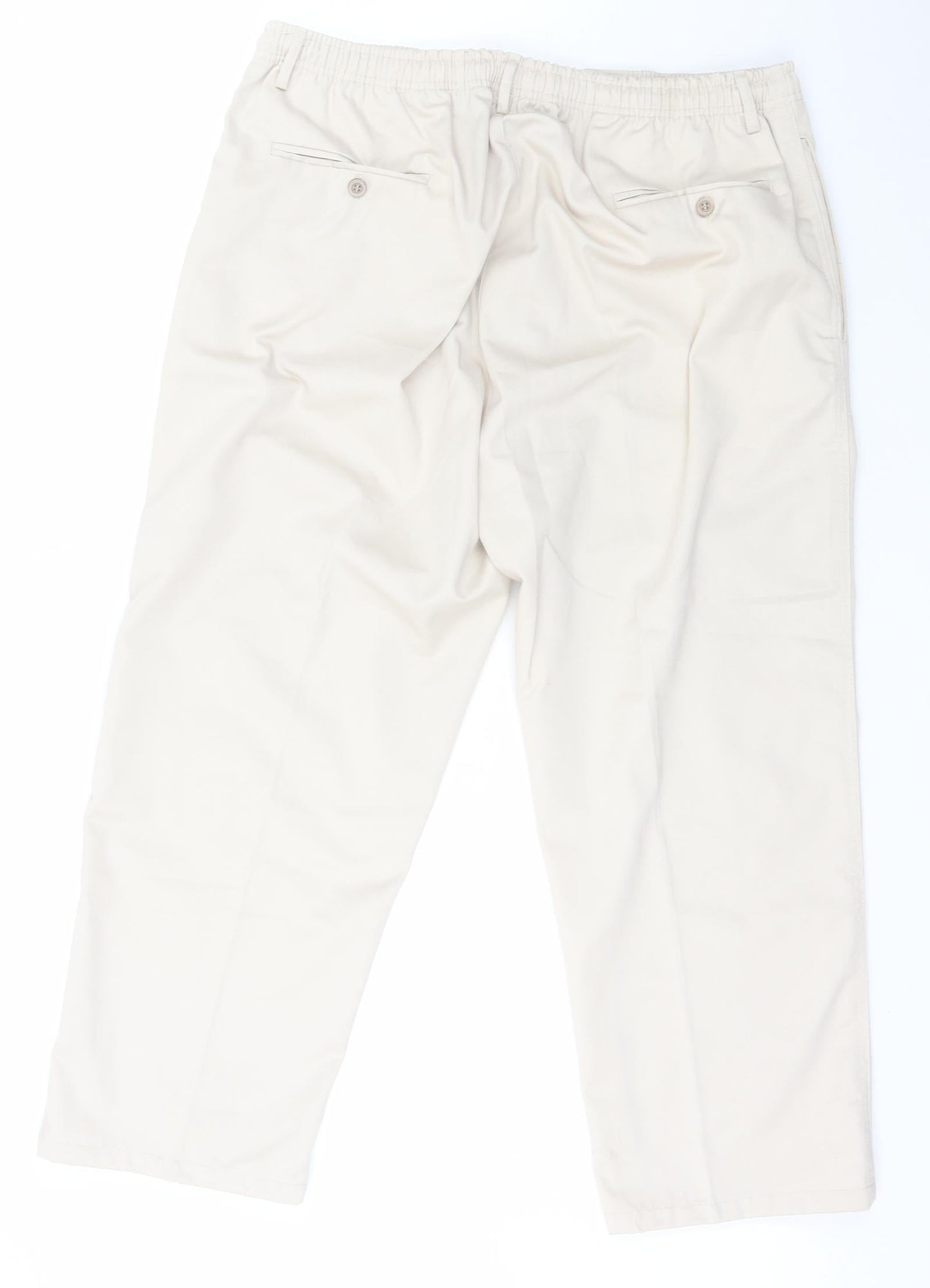 JBC Weaves Womens Beige  Polyester Carrot Trousers Size 42 L27 in Regular Button
