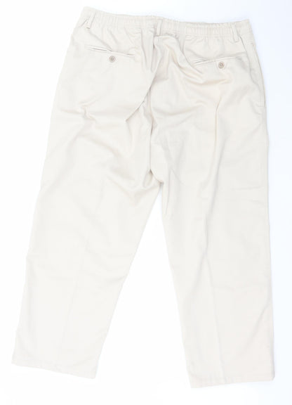 JBC Weaves Womens Beige  Polyester Carrot Trousers Size 42 L27 in Regular Button