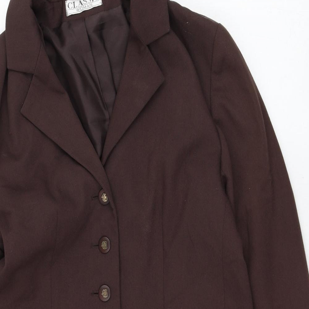 Womens UK Size 12 Classic Brown Jacket