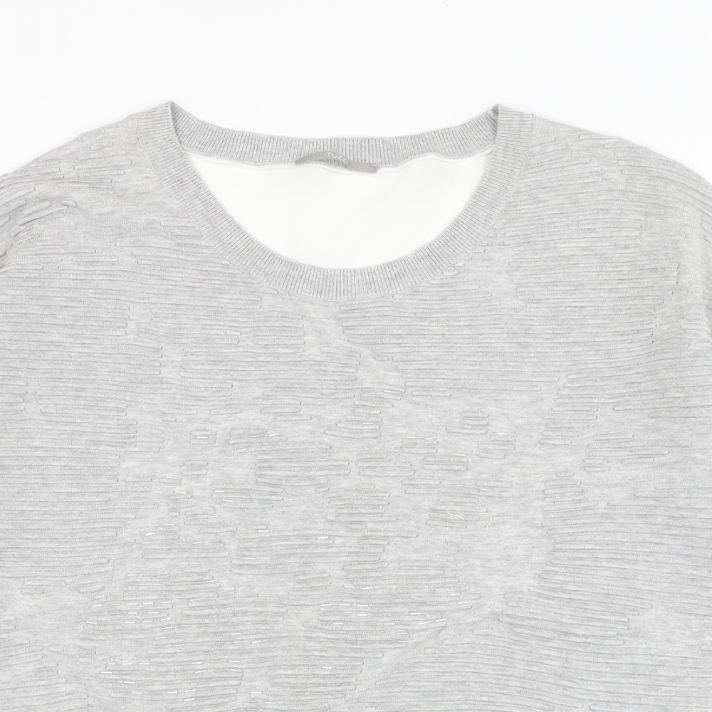 Womens UK Size 14 TUZZI Grey Pullover Jumper