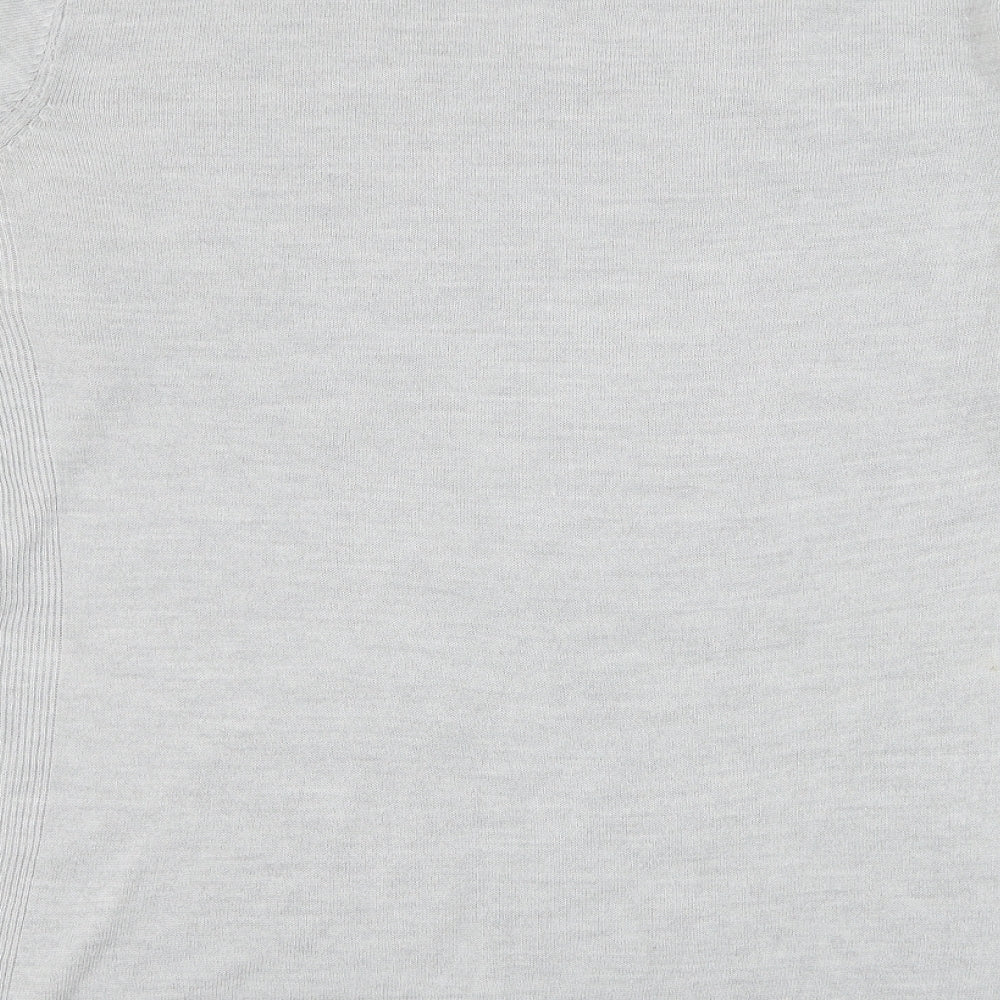 Primark Womens Grey Round Neck  Acrylic Pullover Jumper Size 12