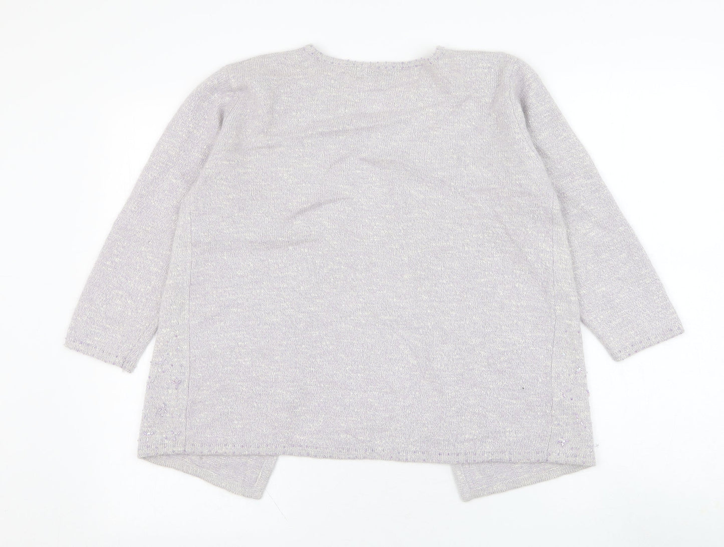 George Womens Purple Round Neck  Viscose Cardigan Jumper Size 10