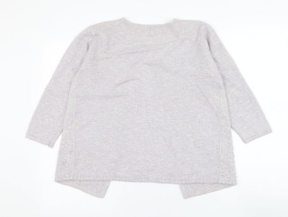 George Womens Purple Round Neck  Viscose Cardigan Jumper Size 10