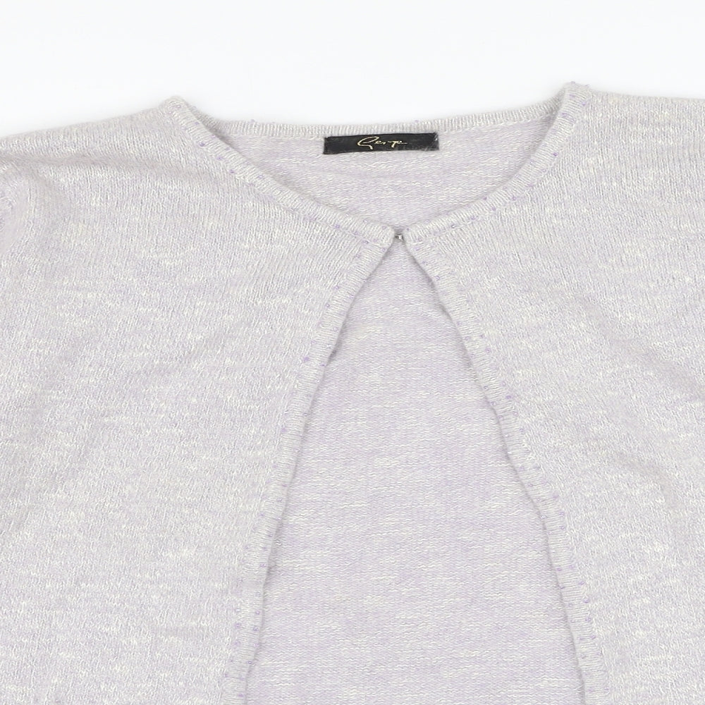 George Womens Purple Round Neck  Viscose Cardigan Jumper Size 10