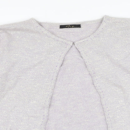 George Womens Purple Round Neck  Viscose Cardigan Jumper Size 10