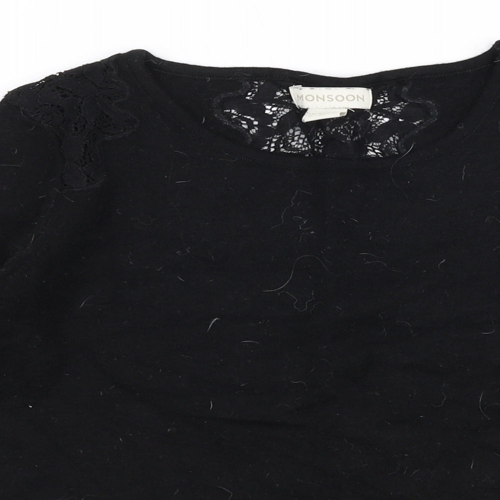 Womens UK Size 8 Monsoon Black Pullover Jumper
